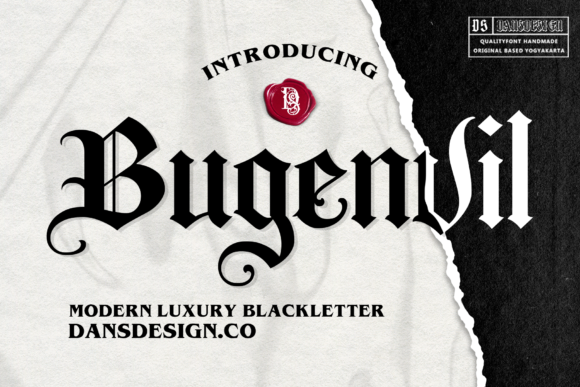 Bugenvil: Elevate Your Design with This Chic Blackletter Font