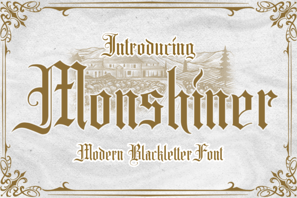 Monshiner: A Blackletter Font for Bold Modern Brands