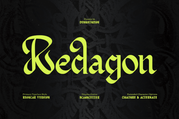 Redagon: A Modern Gothic Typeface for Bold Brands