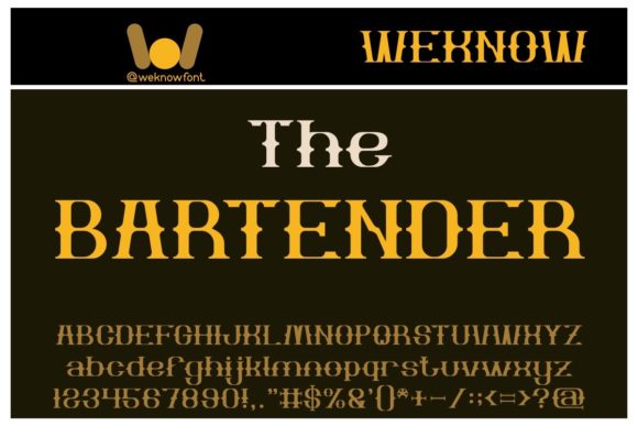 The Bartender: A Blackletter Font for Modern Edge